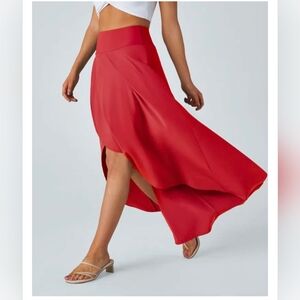 HALARA Breezefu High Waisted High Low Ruffle 2-in-1 Flowy Quick Dry Skirt